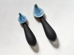 Hanging Forms by Ann Robinson, blown glass, sold Feb 2021