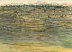 Margot Philips, Untitled - Landscape, oil on board