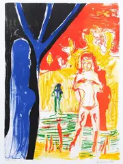 Susa by Daniel Richter, colour lithograph, EA, 2006, offered Feb 2021
