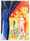 Daniel Richter, Susa, colour lithograph, EA, 2006