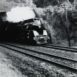 Engine Leaving Glen Innes Tunnel by Peter Peryer, gelatin silver print (1992), offered Feb 2021