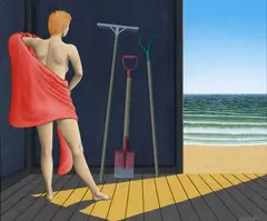 Paul Woodruffe, Untitled - Bather, oil on canvas