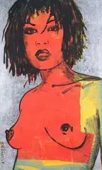 Caroline by David Bromley, acrylic on canvas, offered Feb 2021