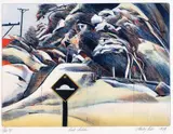 Stanley Palmer, Road - Reotahi, bamboo engraving, 17/100