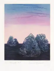 M = Message by Carole Shepheard, etching, sold Feb 2021