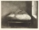 Grahame Sydney, Joe 90s Bed, etching, 8/25