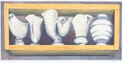 Crown Lynn Collection by Rodney Fumpston, lithograph, 9/43, offered Feb 2021