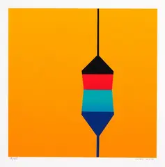 Michael Smither, Gone Fishing - The Red Yacht, screen-print, 19/25