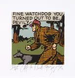Dick Frizzell, Off to Work, lithograph, 27/45