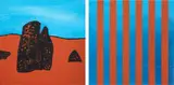 Jane Zusters, Untitled, acrylic on canvas, diptych