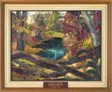 Henry Kelliher, Trout Pool, Waikaremoana, oil on board