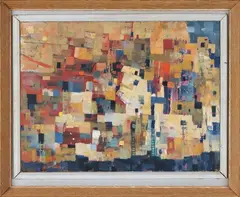 Charlton Edgar, Red Peublo, oil on board