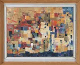 Charlton Edgar, Red Peublo, oil on board