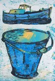 David Bromley, Bucket and Boat, screenprint, 18/20