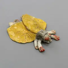 Scott Hockenhull, Winged insect, painted and partially glazed stoneware
