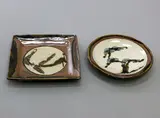Mashiko Pottery, Two platters attributed to Sakuma Totaro