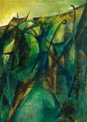 John Ritchie, Organic Image, mixed media on board
