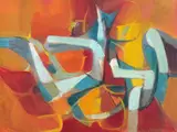 John Ritchie, Untitled, mixed media on Masonite