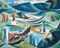 John Ritchie, Untitled - Abstracted Landscape, watercolour
