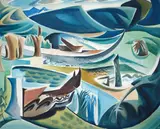John Ritchie, Untitled - Abstracted Landscape, watercolour
