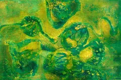 John Ritchie, Untitled - Organic Image, mixed media on board (circa 1976)