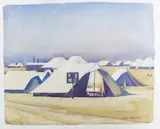 John Ritchie, Moonlight, Egypt (Maadi Camp), watercolour