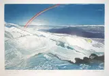 June Ritchie, Rainbow after Whiteout: Rock Garden Whakapapa, second state etching, 1/40