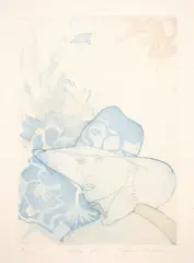 Julies Hat by Edward Debren, etching, 2/45, offered Dec 2020