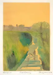 Janet Munro, Field Estuary, monoprint