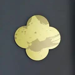 Remembrance by Max Gimblett, silkscreen on lacquered brass quatrefoil, sold Dec 2020