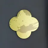 Max Gimblett, Remembrance, silkscreen on lacquered brass quatrefoil