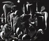 Bill Hammond, Singer Songwriter III, lithograph, edition of 100