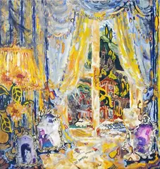 Peter O'Hagan, A Struggling Artist Sends a Letter To His Bank Manager From Hotel Villa DEste, Lake Como, watercolour, gouache and tinted gum arabic
