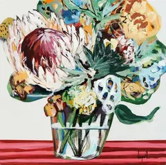 Angela Maritz, Floral Notes, acrylic on canvas