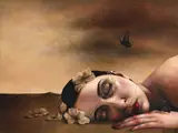 Rozi Demant, Black Butterflies, acrylic on canvas