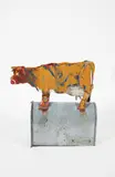 Jeffrey Thomson, Untitled (Letterbox), rural mailbox, corrugated iron, paint