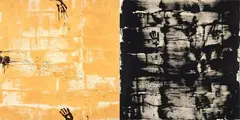 Max Gimblett, These Hands that Marry, acrylic polymer on canvas, diptych
