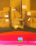 Matthew Browne, Brown (as opposed to orange), oil on canvas