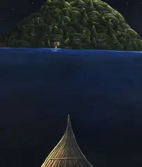 Mark Wooller, To the Island, oil on canvas