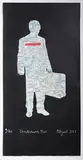 Michelle Bryant, Christchurch Man, oil relief print on hand painted paper, 4/40
