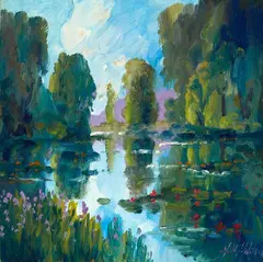 Tim Wilson, The Lily Pond, oil on canvas