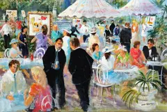 Art Party by Lance O'Gorman, oil on canvas, offered Dec 2020