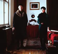 Marriage of Convenience (Graham Budgett and Jane Mulfinger/ Artists) from the Resemblance Series by Anne Zahalka, Ilfochrome print, edition of 10 (1987), sold Dec 2020