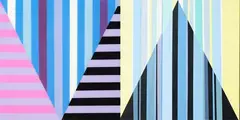 Matt and Shine by Anne Riethmaier, acrylic and liquid glass on board, diptych, sold Dec 2020