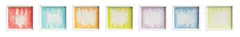 Tomislav Nikolic, 1; Will-Power, 2; Love-Wisdom, 3; Active Intelligence, 4; Harmoney Through Conflict, 5; Concrete Science, 6; Love-Devotion, 7; Ceremonial Order, acrylic and marble dust on paper, seven parts