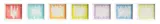 Tomislav Nikolic, 1; Will-Power, 2; Love-Wisdom, 3; Active Intelligence, 4; Harmoney Through Conflict, 5; Concrete Science, 6; Love-Devotion, 7; Ceremonial Order, acrylic and marble dust on paper, seven parts