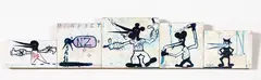 Comic Cuts by Tony de Lautour, oil on wood, five panels, offered Nov 2020