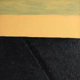 Colin McCahon, Landscape Multiple, synthetic polymer paint and sawdust on board