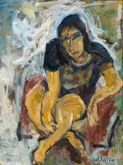White Steven by Toss Woollaston, oil on board, offered Nov 2020