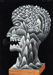 Head by Tony de Lautour, acrylic on canvas, sold Sep 2020